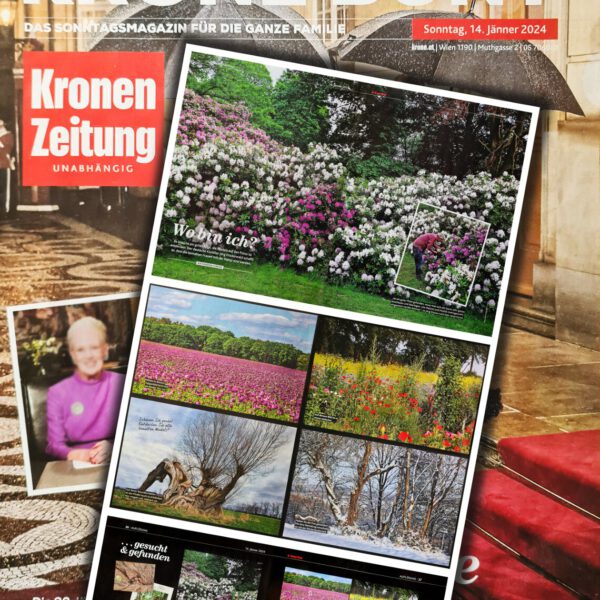 Die österreichische Sonntagszeitung KRONEBUNT berichtet über das Kunstprojekt NATURE ART des Künstlers Jörg Düsterwald