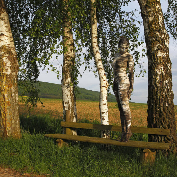 Herbstmotiv aus dem Körperkunstprojekt NATURE ART des Künstlers Jörg Düsterwald