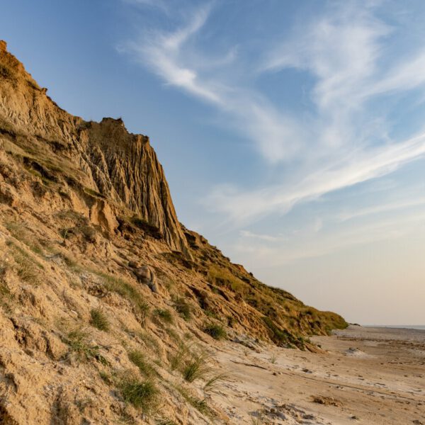 Strandmotiv aus dem Körperkunstprojekt NATURE ART des Künstlers Jörg Düsterwald mit einem Bodypaintingmodell.