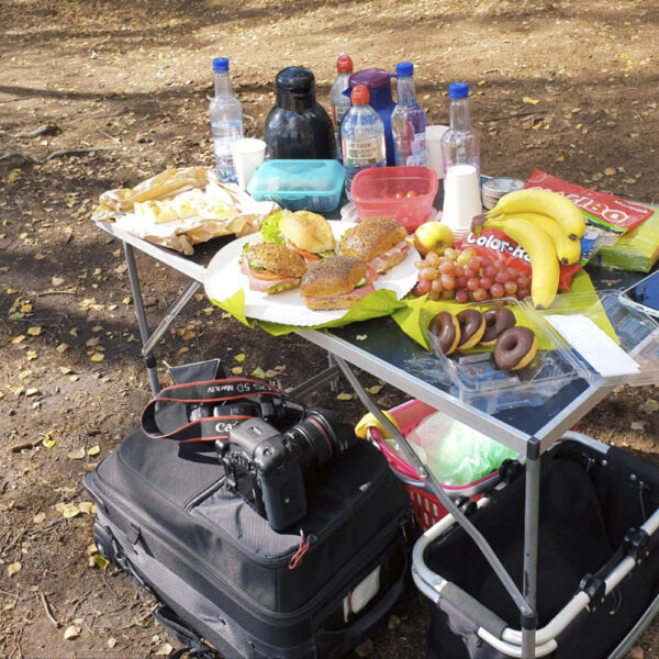 Catering bei der Realisierung eines Motives für das Kunstprojekt Mensch und Natur - Farbige Symbiosen von Künstler Jörg Düsterwald.