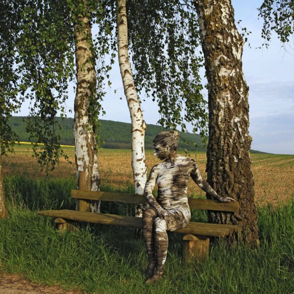 Birkenmotiv aus dem Körperkunstprojekt NATURE ART des Künstlers Jörg Düsterwald
