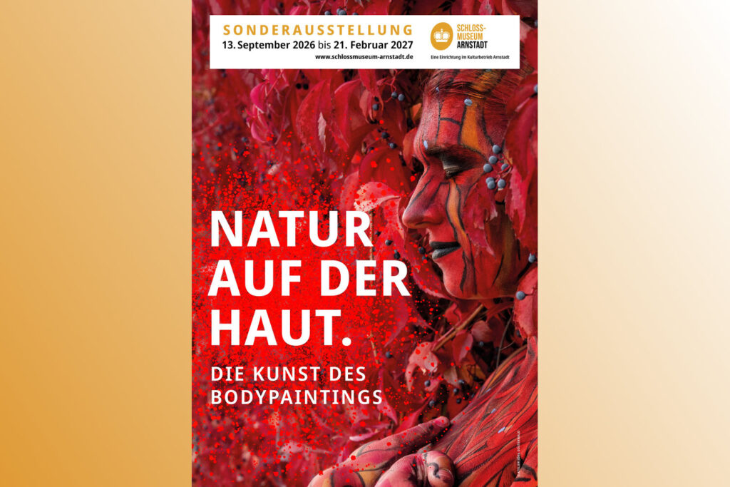 Das Schloßmuseum Arnstadt in Thüringen präsentiert in einer Sonderausstellung das Thema Bodypainting mit Künstler Jörg Düsterwald.