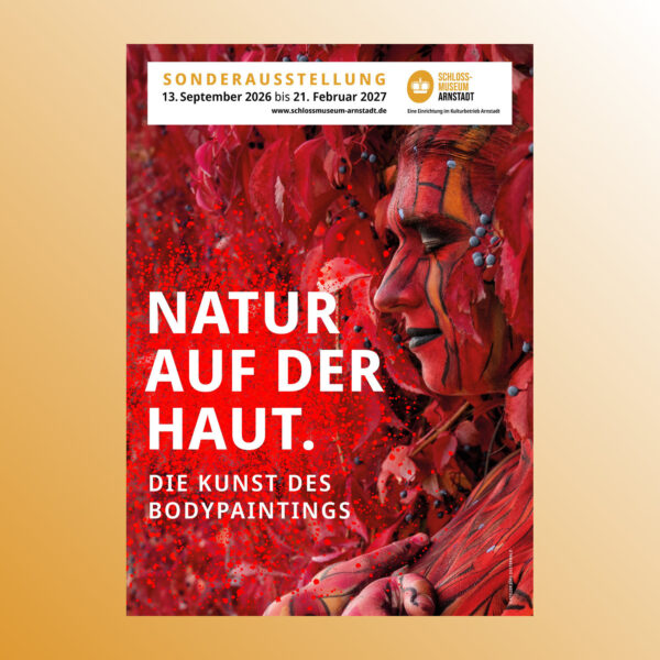 Das Schloßmuseum Arnstadt in Thüringen präsentiert in einer Sonderausstellung das Thema Bodypainting mit Künstler Jörg Düsterwald.
