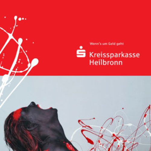 Ankündigungsplakat einer Ausstellung mit Kunstwerken von Bodyart-Künstler Jörg Düsterwald aus Hameln.